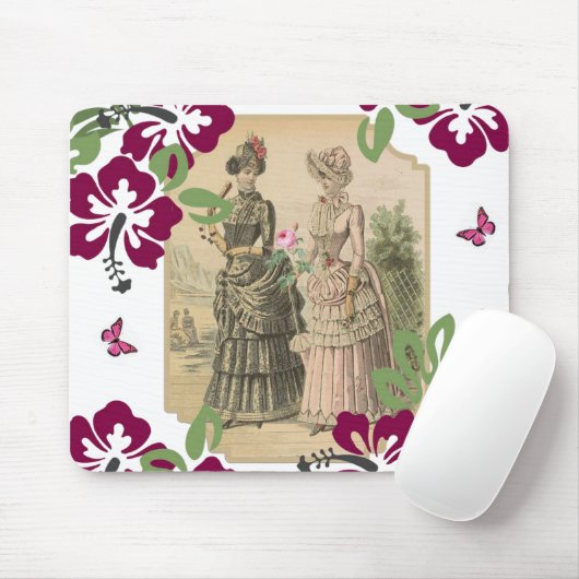 Viktorianische Frauen Blumenmousepad! Mousepad (Mit Mouse)