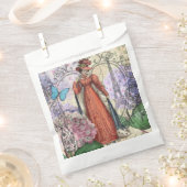 Viktorianische Frauen in rot-farbiger Mode Geschenktütchen (Ausgeschnitten)