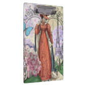 Viktorianische Frauen in rot-farbiger Mode Klemmbrett (Rechts)