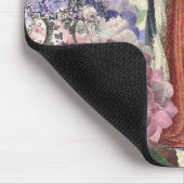 Viktorianische Frauen in rot-farbiger Mode Mousepad (Ecke)