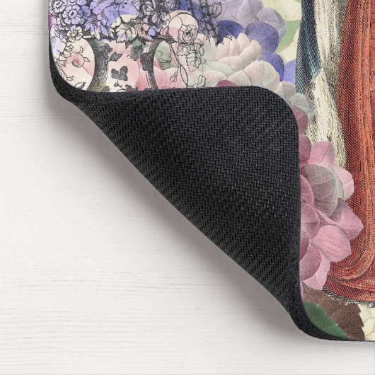 Viktorianische Frauen in rot-farbiger Mode Mousepad (Ecke)