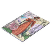 Viktorianische Frauen in rot-farbiger Mode Notizblock (Linke Seite)