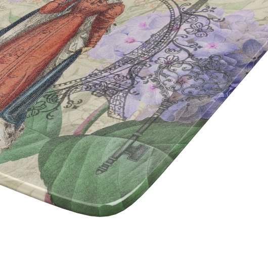 Viktorianische Frauen in rot-farbiger Mode Schneidebrett (Ecke)