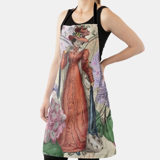 Viktorianische Frauen in rot-farbiger Mode Schürze (InSitu)