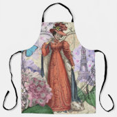 Viktorianische Frauen in rot-farbiger Mode Schürze (Vorderseite)