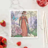 Viktorianische Frauen in rot-farbiger Mode Serviette (Beispiel)