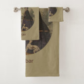 Viktorianische Frauen Mädchen & Hund auf Spazierga Badhandtuch Set (Insitu)