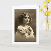 Viktorianische Frauen überquert Karte (Gelbe Blume)