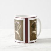 Viktorianische Frauenhaare in Perlen und Schal Kaffeetasse (VorderseiteRechts)