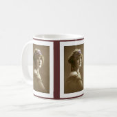 Viktorianische Frauenhaare in Perlen und Schal Kaffeetasse (Vorderseite Links)