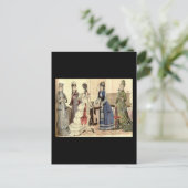 Viktorianische Frauenmode Postkarte (Stehend Vorderseite)