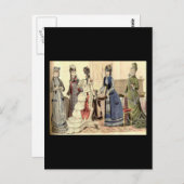 Viktorianische Frauenmode Postkarte (Vorne/Hinten)