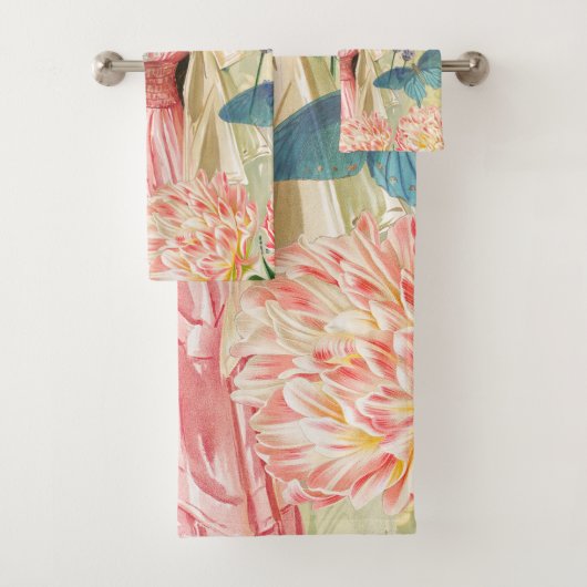 Viktorianische Frauenregal in Rosa Badhandtuch Set (Insitu)