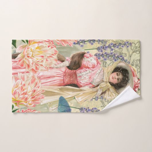 Viktorianische Frauenregal in Rosa Badhandtuch Set (Handtuch)