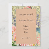 Viktorianische Frauenregal in Rosa Einladung (Rückseite)