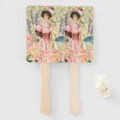 Viktorianische Frauenregal in Rosa Fächer (Vorne und Hinten)