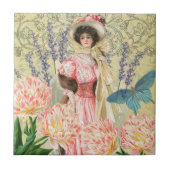 Viktorianische Frauenregal in Rosa Fliese (Vorderseite)