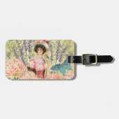 Viktorianische Frauenregal in Rosa Gepäckanhänger (Vorderseite horizontal)