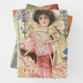 Viktorianische Frauenregal in Rosa Geschenkpapier Set (Beispiel)