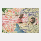 Viktorianische Frauenregal in Rosa Geschirrtuch (Horizontal)