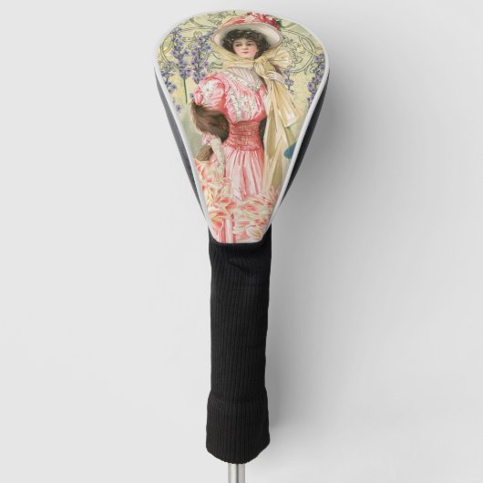 Viktorianische Frauenregal in Rosa Golf Headcover (Vorderseite)