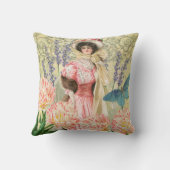 Viktorianische Frauenregal in Rosa Kissen (Rückseite)