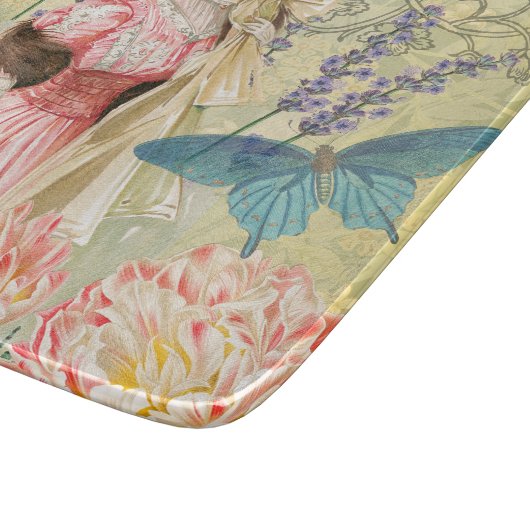 Viktorianische Frauenregal in Rosa Schneidebrett (Ecke)