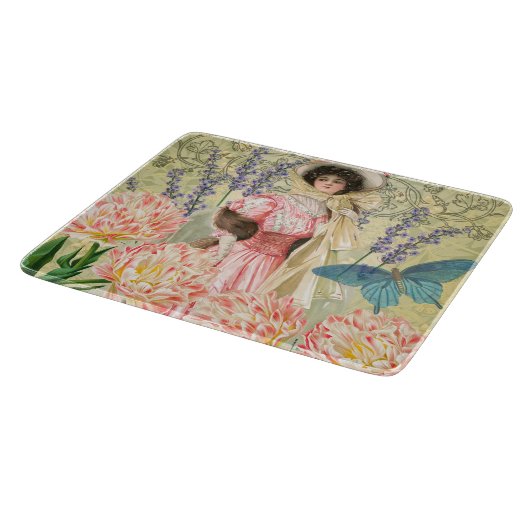 Viktorianische Frauenregal in Rosa Schneidebrett (Ecke)