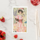 Viktorianische Frauenregal in Rosa Serviette (Beispiel)