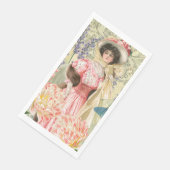 Viktorianische Frauenregal in Rosa Serviette (Ecke)