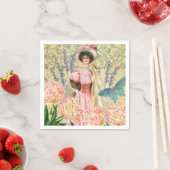 Viktorianische Frauenregal in Rosa Serviette (Beispiel)