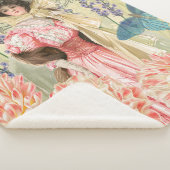 Viktorianische Frauenregal in Rosa Sherpadecke (3/4)