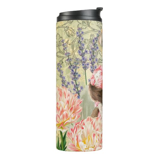 Viktorianische Frauenregal in Rosa Thermosbecher (Nach links gedreht)