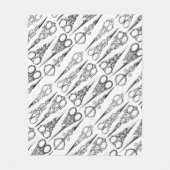 Viktorianische Friseurnähschere Fleecedecke (Vorderseite)