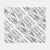 Viktorianische Friseurnähschere Fleecedecke (Vorderseite (Horizontal))