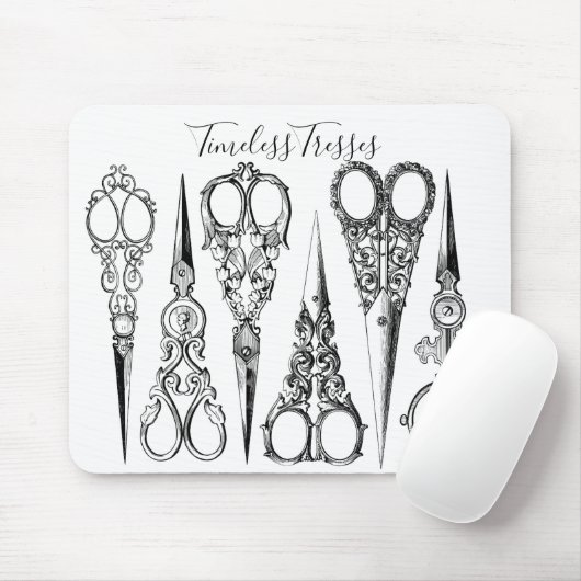 Viktorianische Friseurnähschere Mousepad (Mit Mouse)