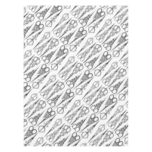 Viktorianische Friseurnähschere Tischdecke (Vorderseite)