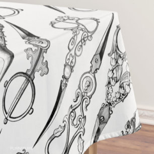 Viktorianische Friseurnähschere Tischdecke