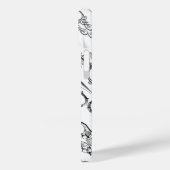 Viktorianische Friseurschere elegant Schwarz-weiß Case-Mate iPhone Hülle (Rückseite / Links)