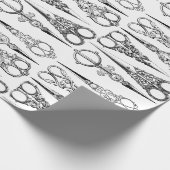 Viktorianische Friseurschere Geschenkpapier (Ecke)