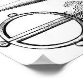 Viktorianische Friseurschere Poster (Ecke)