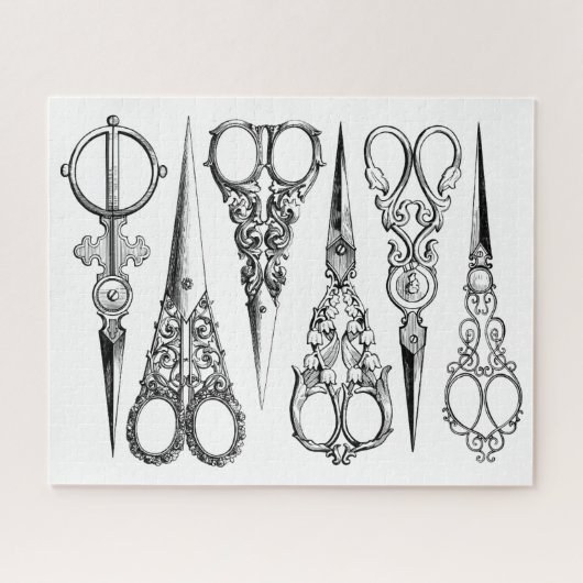 Viktorianische Friseurschere Puzzle (Horizontal)