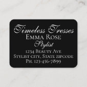 Viktorianische Friseurschere Visitenkarte (Rückseite)