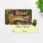 Viktorianische frohe Weihnachtsgeschenke Tags (Schreibtisch)