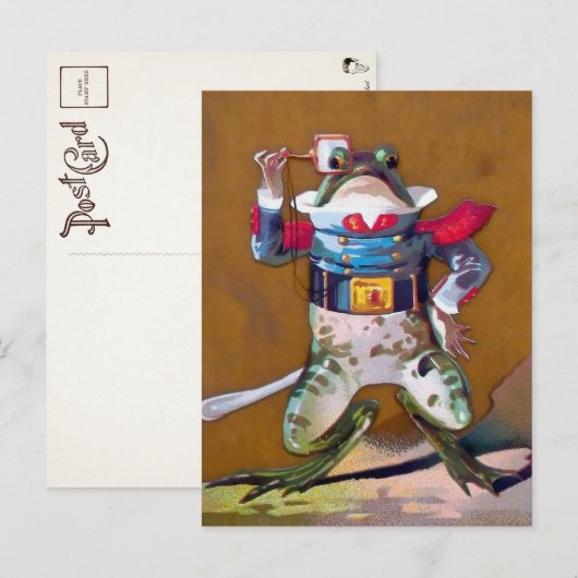 Viktorianische Frosch-Postkarte Postkarte (Vorne/Hinten)