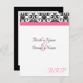 Viktorianische Fuschia Wedding Matching UAWG RSVP Karte (Vorne/Hinten)