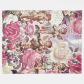 Viktorianische Garten-Fleece-Decke, groß Fleecedecke (Vorderseite (Horizontal))