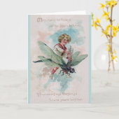 Viktorianische Geburtstagskarte Karte (Gelbe Blume)