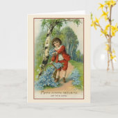 Viktorianische Geburtstagskarte Karte (Gelbe Blume)