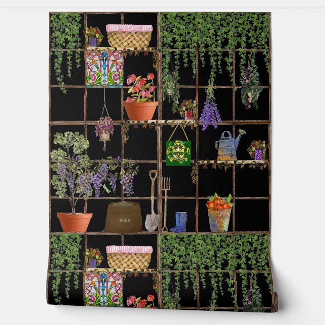 Viktorianische gegossene Pflanze Tapete (Abrollen)